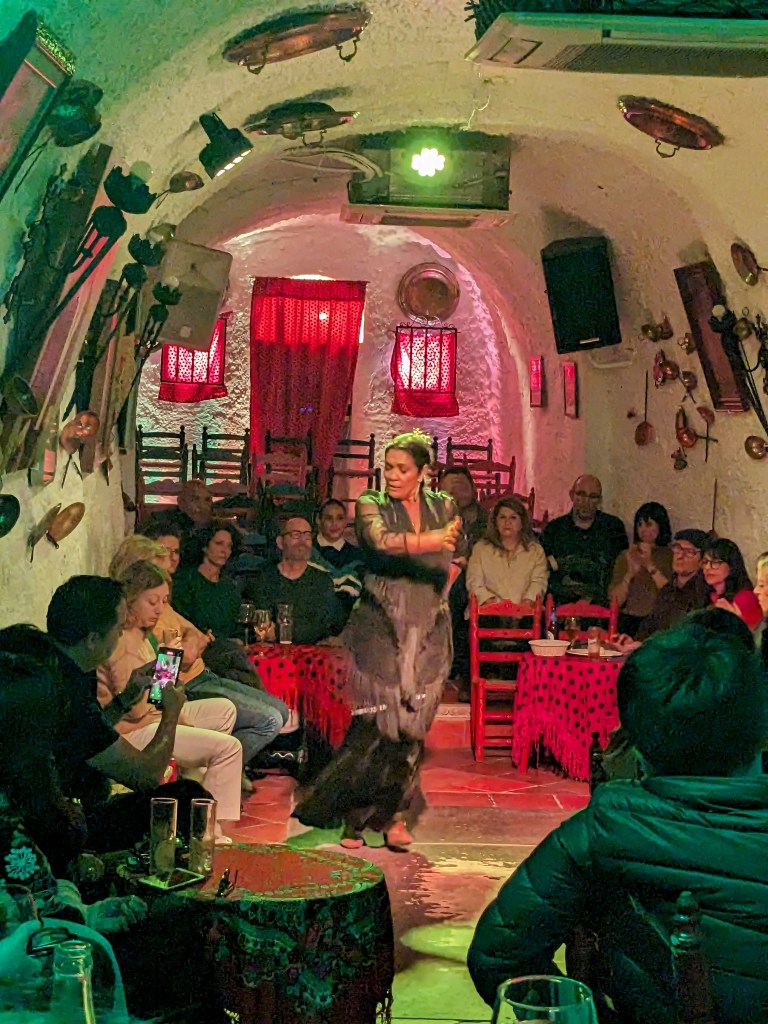 Flamenco dancing in a cave: page 162