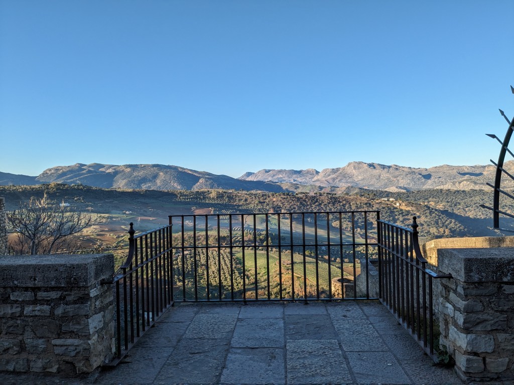 View of Ronda from the railings: page 21