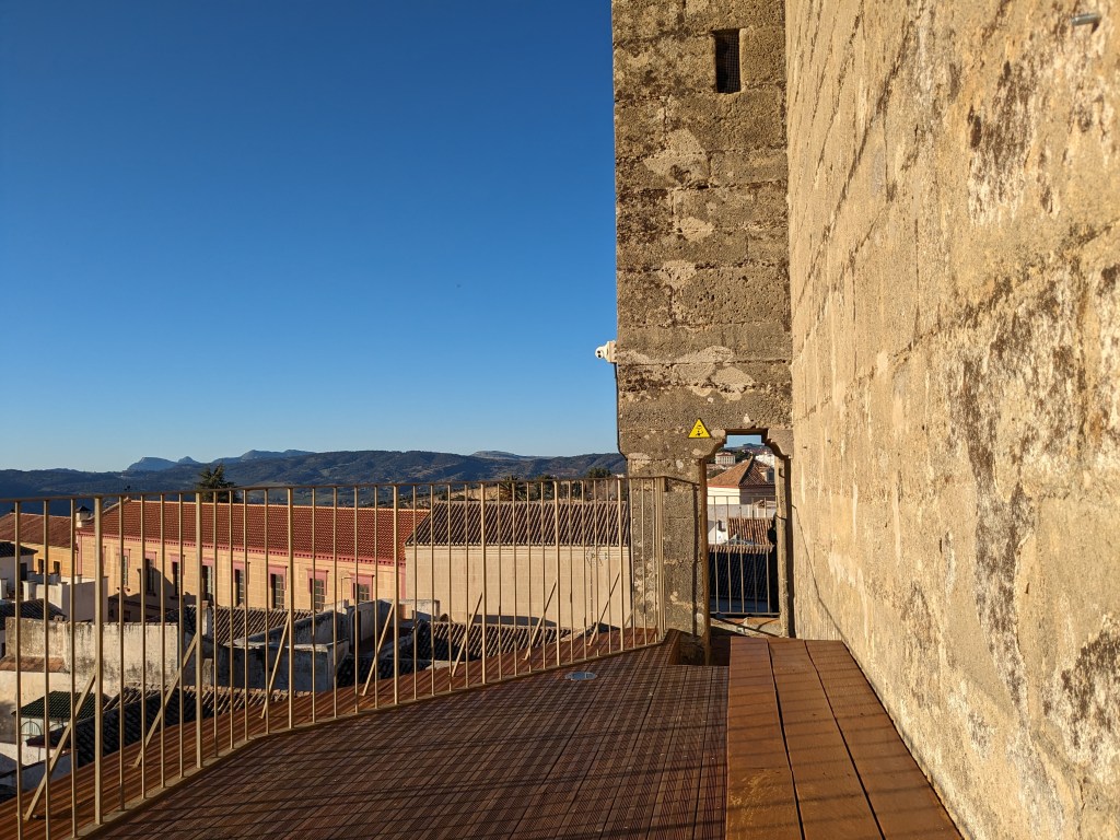 The walkway around the top of the church: page 27